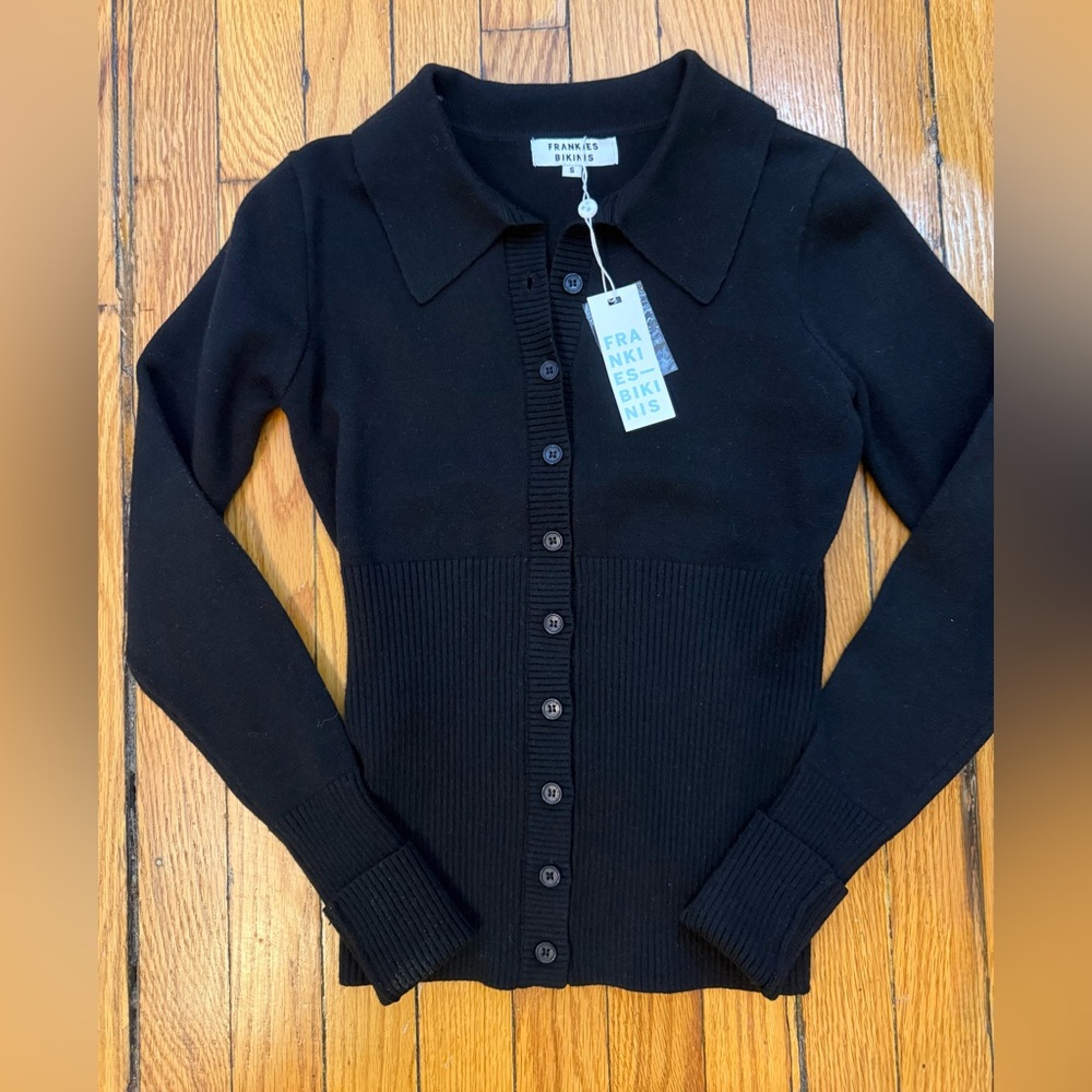 NWT Frankies Bikinis Brooks Button Up Sweater Small ( Fit S/XS ) - Picture 6 of 13